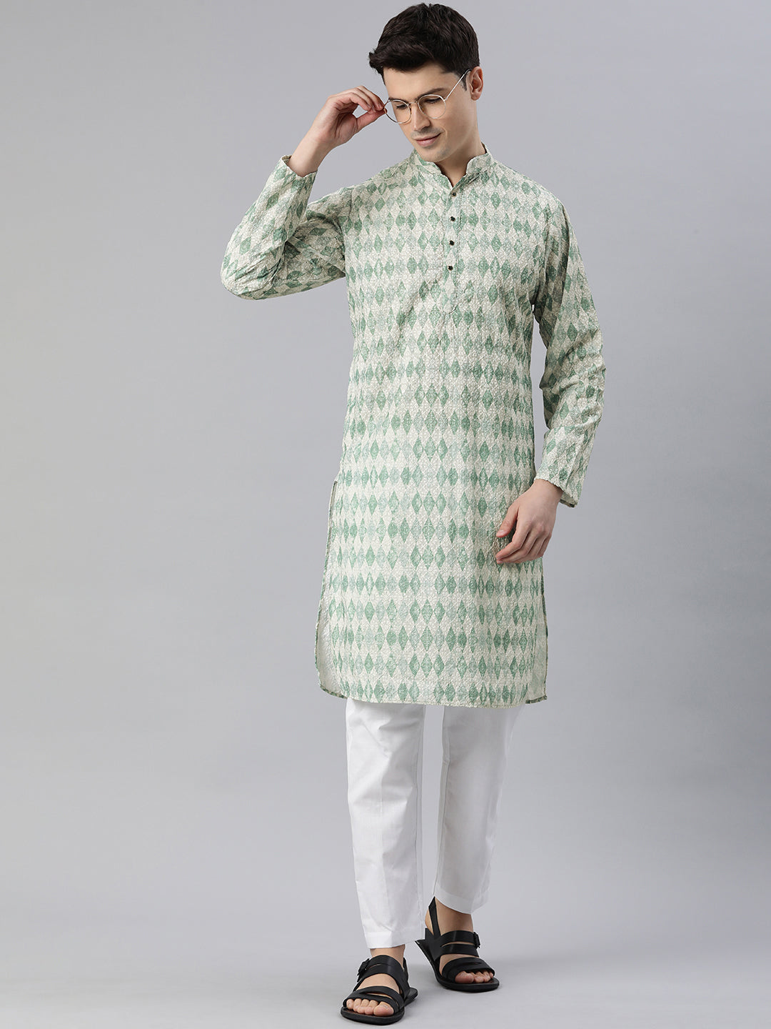 Embroidered Long Kurtas for Every Occasion-Green