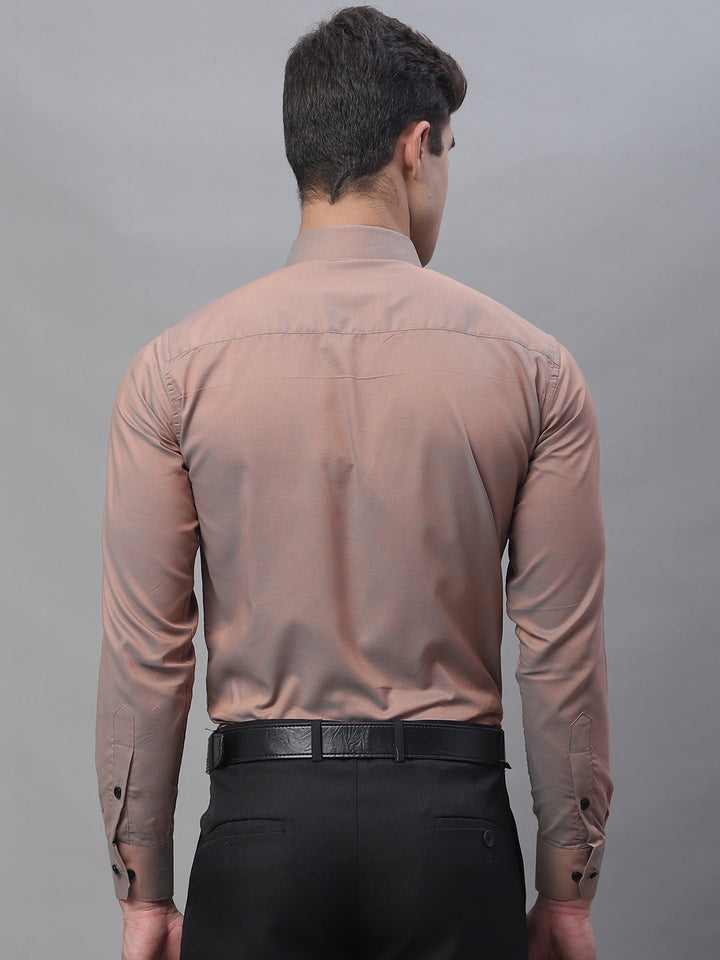 Tailored fit & Comfortable Solid Cotton Shirt - Copper