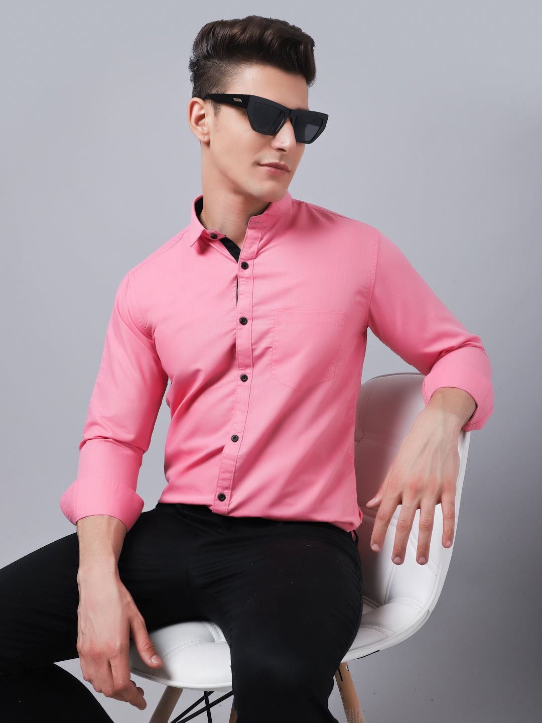 Appriciable Casual Solid Shirt - Pink