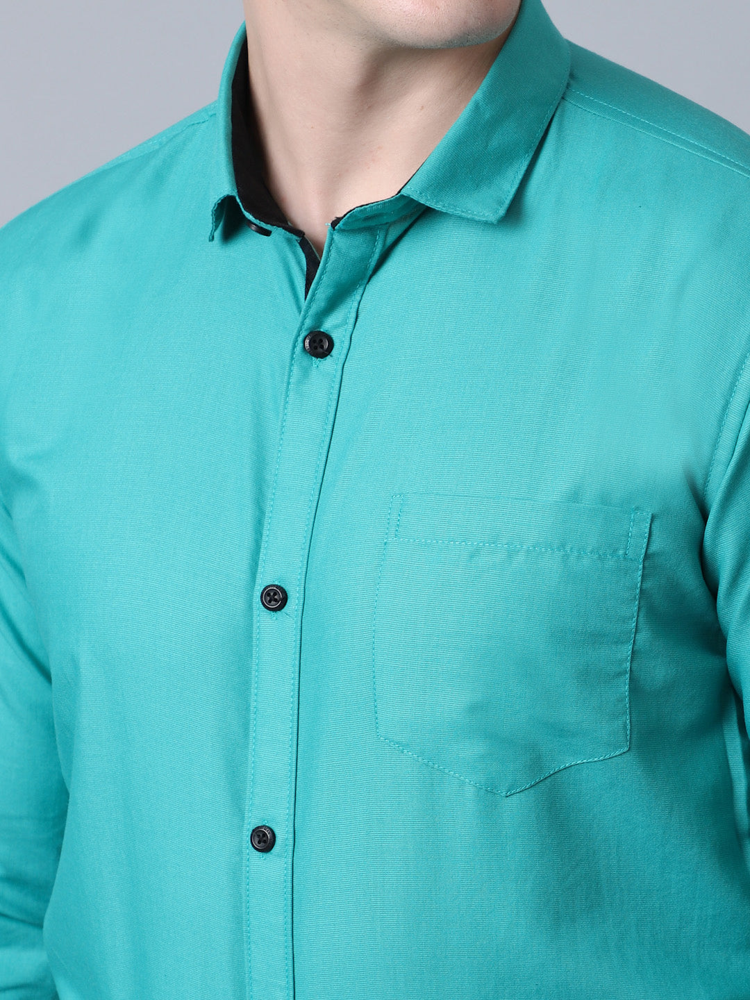 Majestic Man Versatile Solid Formal Shirt - Teal Blue