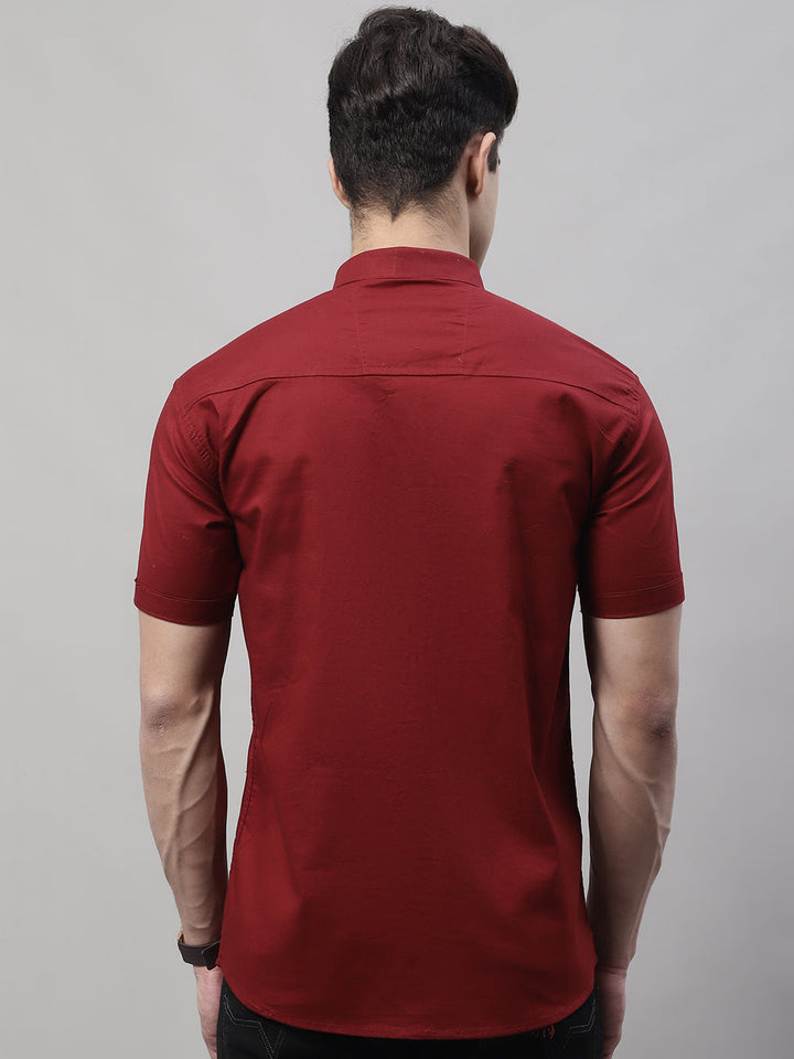 Unique and Fashionable Pure Cotton Half shirt - Maroon