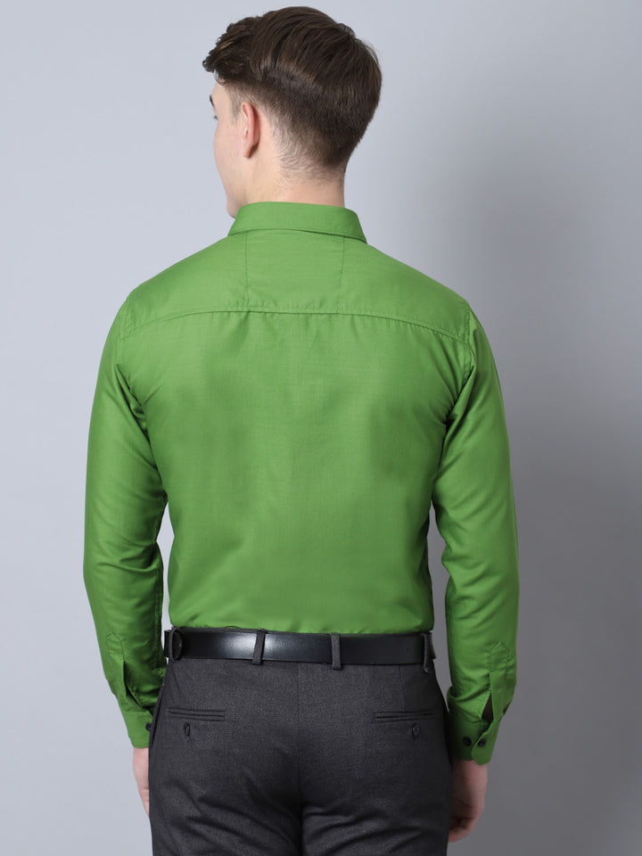 Majestic Man Versatile Solid Formal Shirt - Green