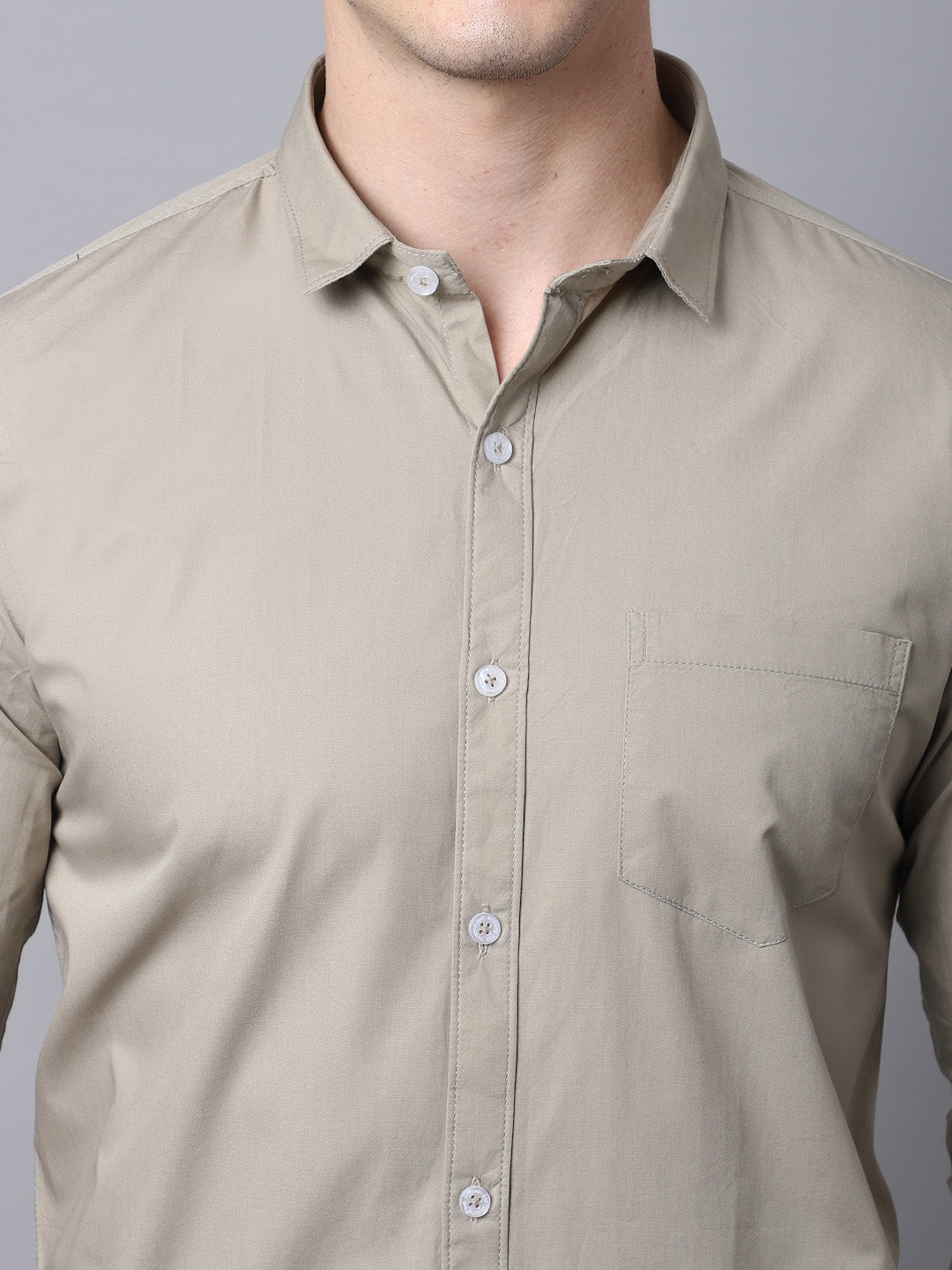 Majestic Man trendy Casual Solid Shirt - Beige