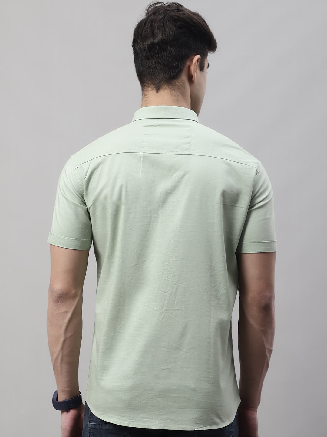 Unique and Fashionable Pure Cotton Half shirt - Light Green