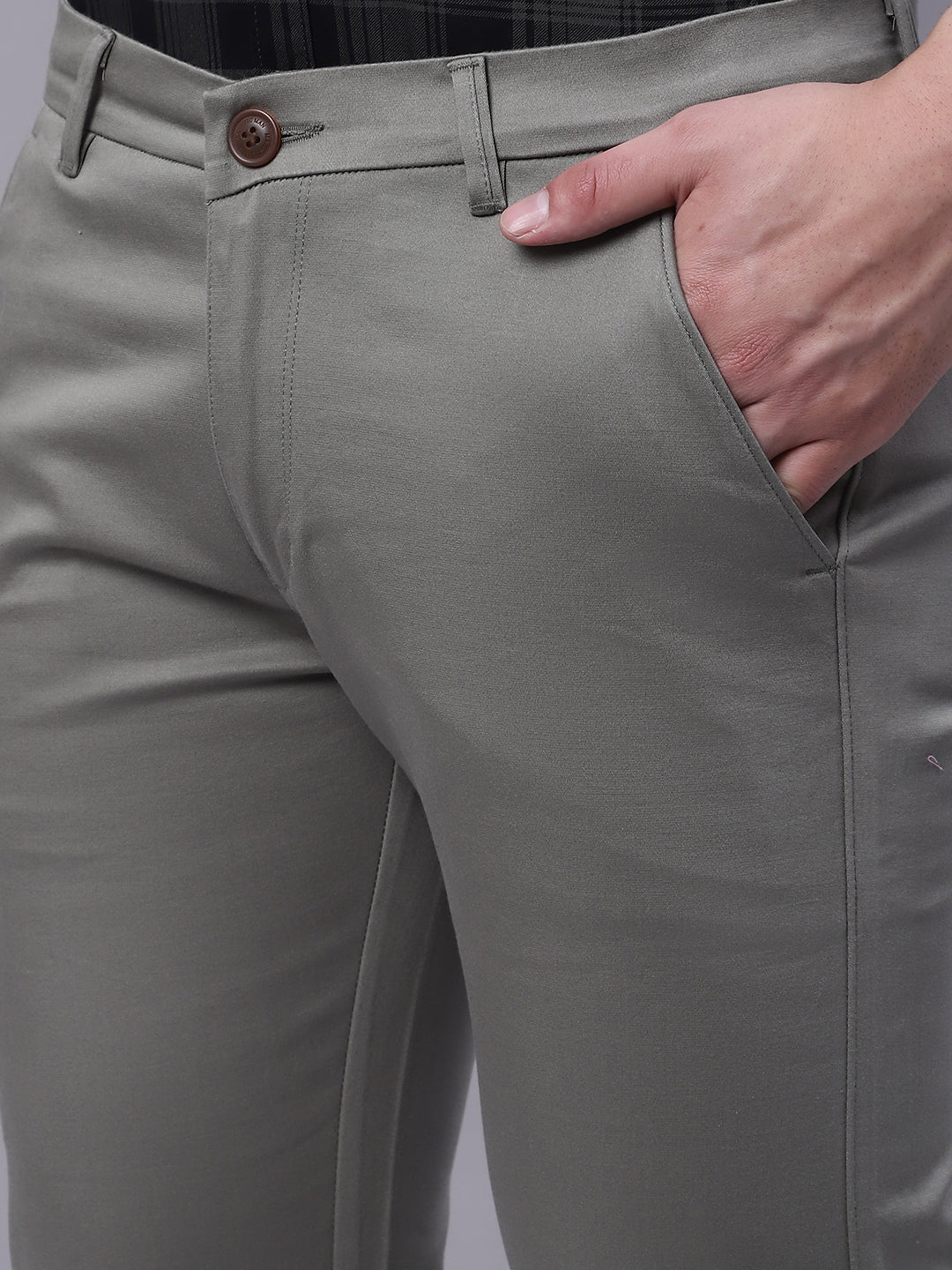 Effortless Elegance Classic Fit Pants - Dusty Green