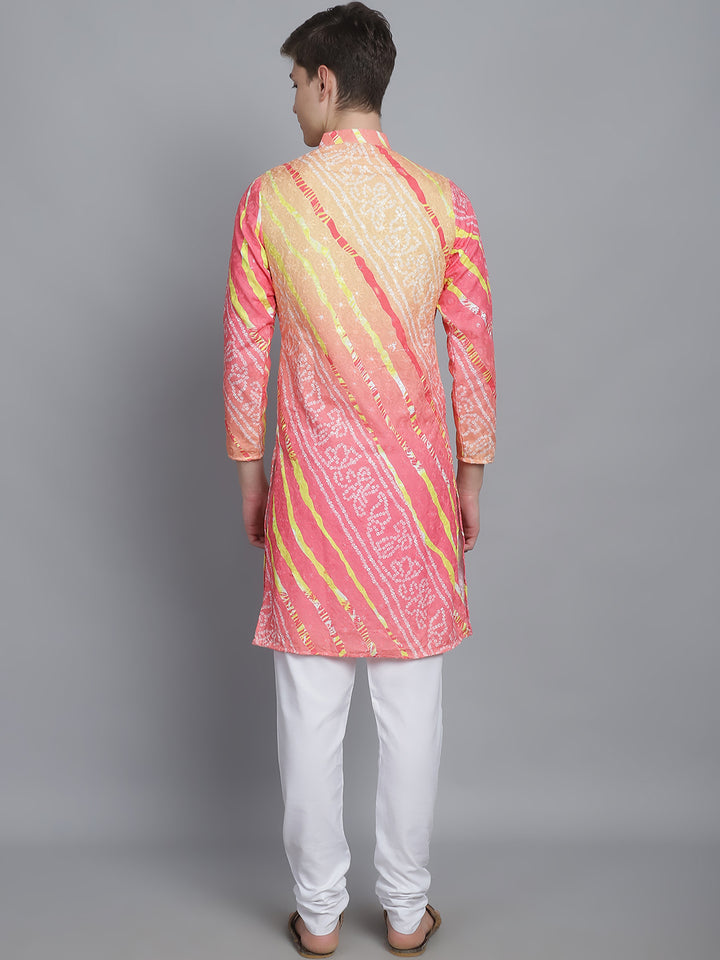 Exquisite Elegance Embroidered Long Kurta-peach yw