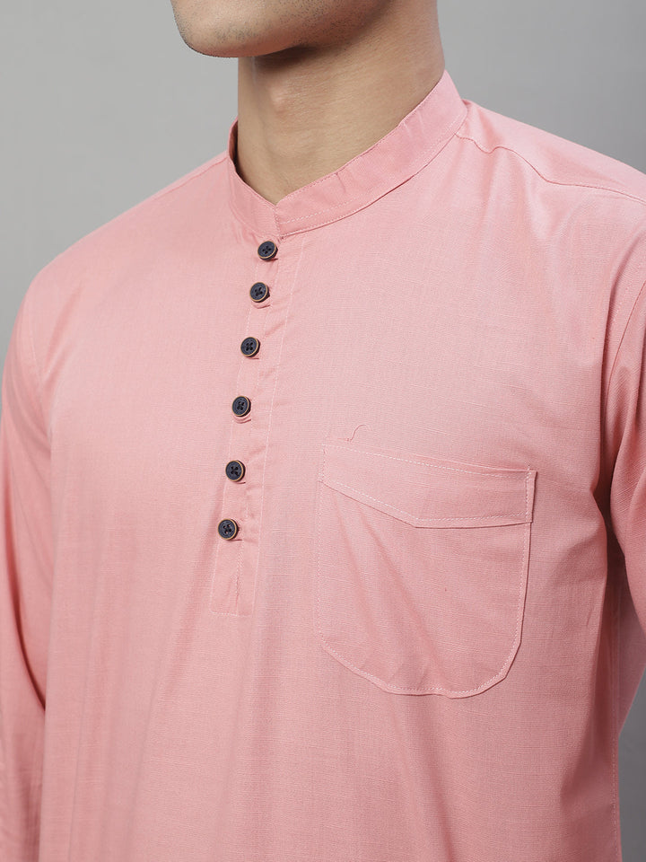 Pure Cotton timeless trendy Solid Kurta - Pink