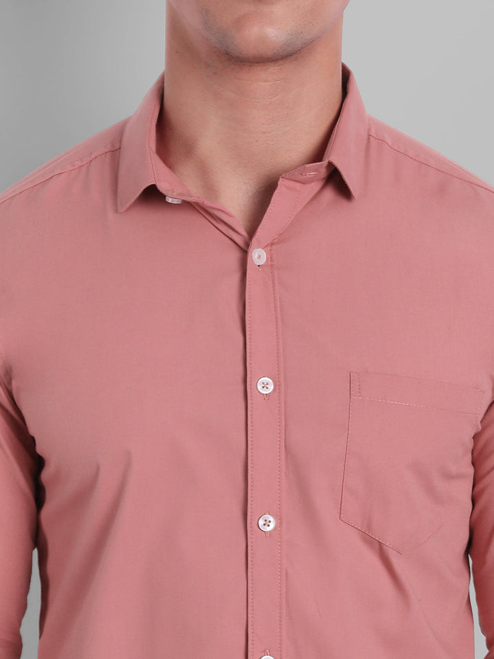 Groovy Pure Cotton Solid shirt - Dusty Pink