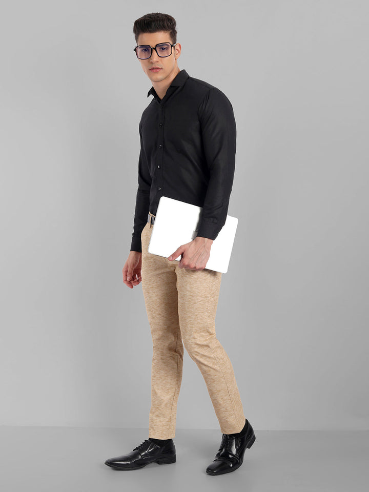 Vesatile Cotton Blend Formal Trousers - Beige