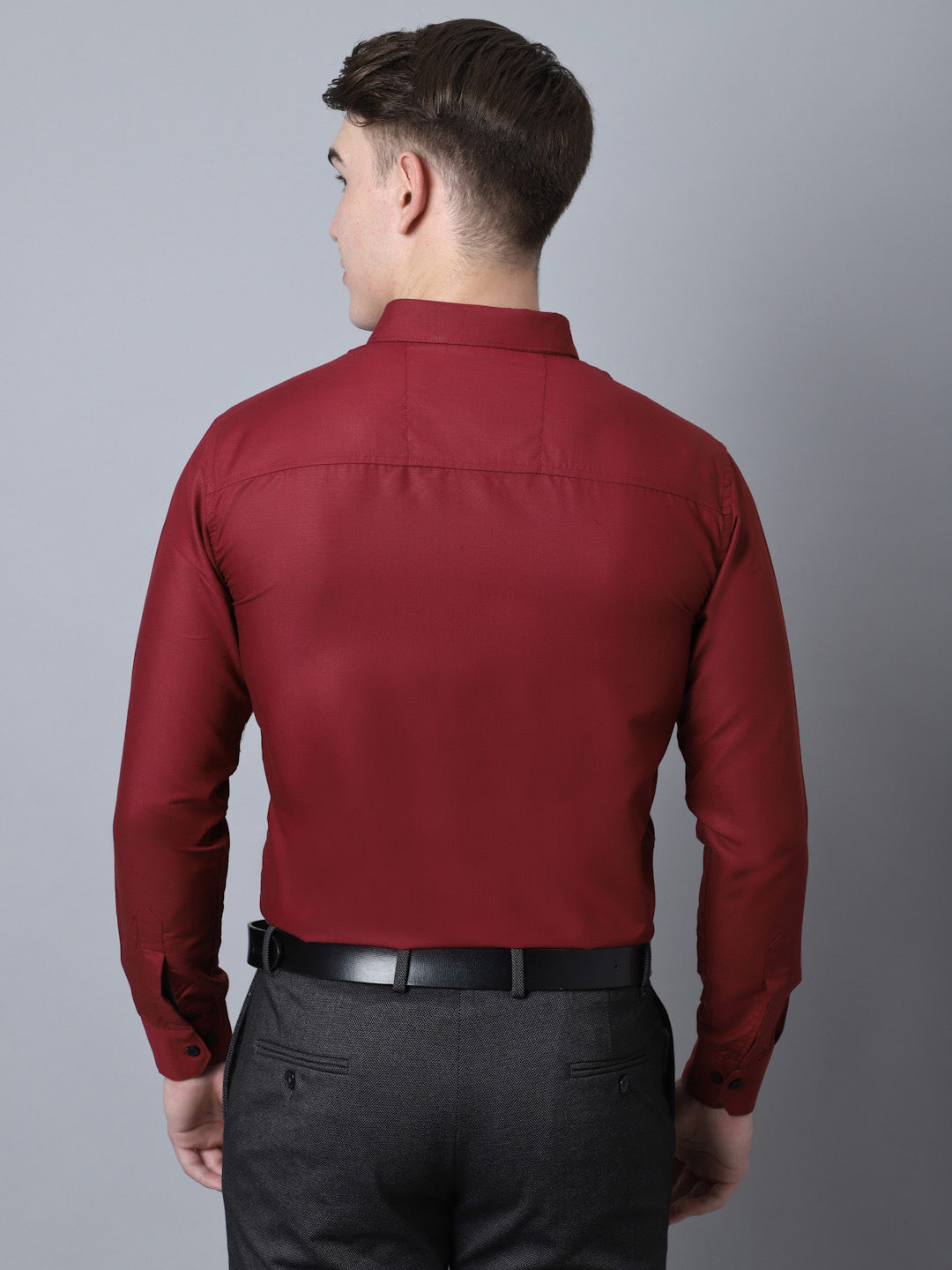 Majestic Man Versatile Solid Formal Shirt - Maroon