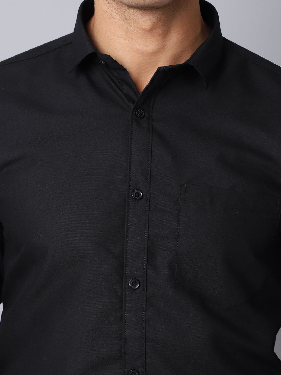 Appriciable Casual Solid Shirt - Black