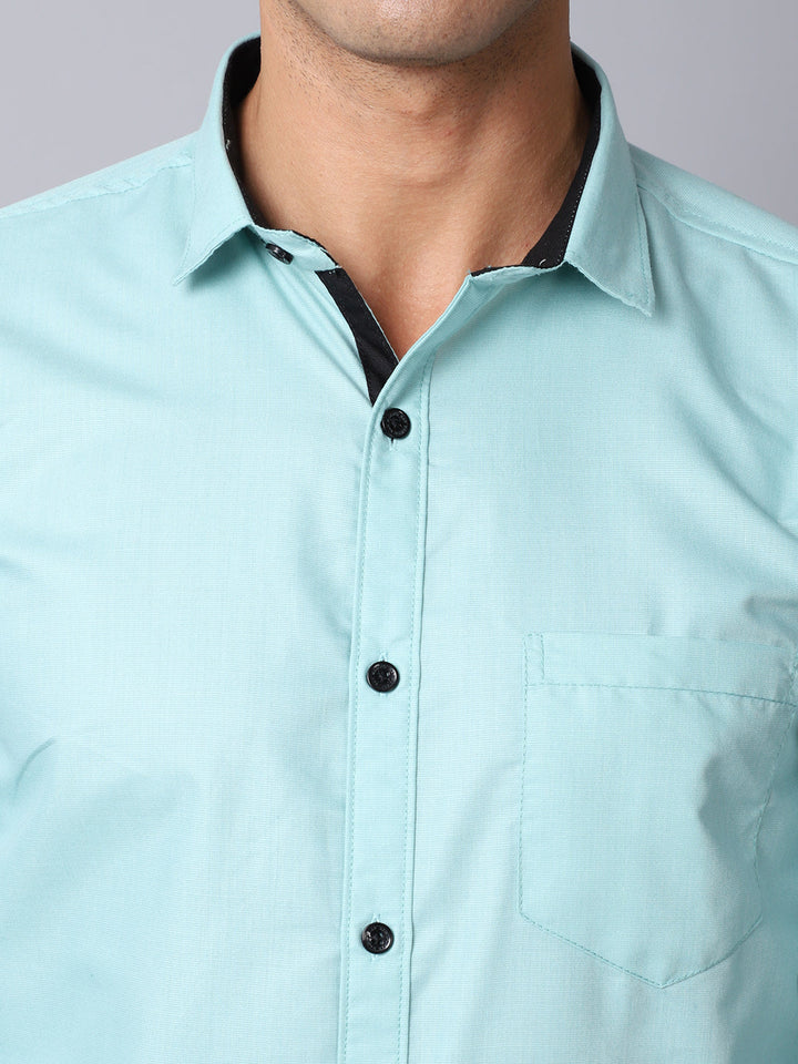 Appriciable Casual Solid Shirt - Ocean Green