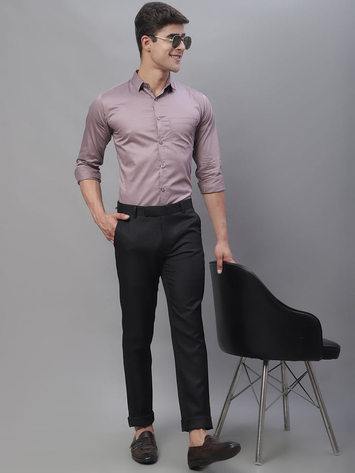 Paramount Pure Cotton Solid Shirt - Dusty Pink