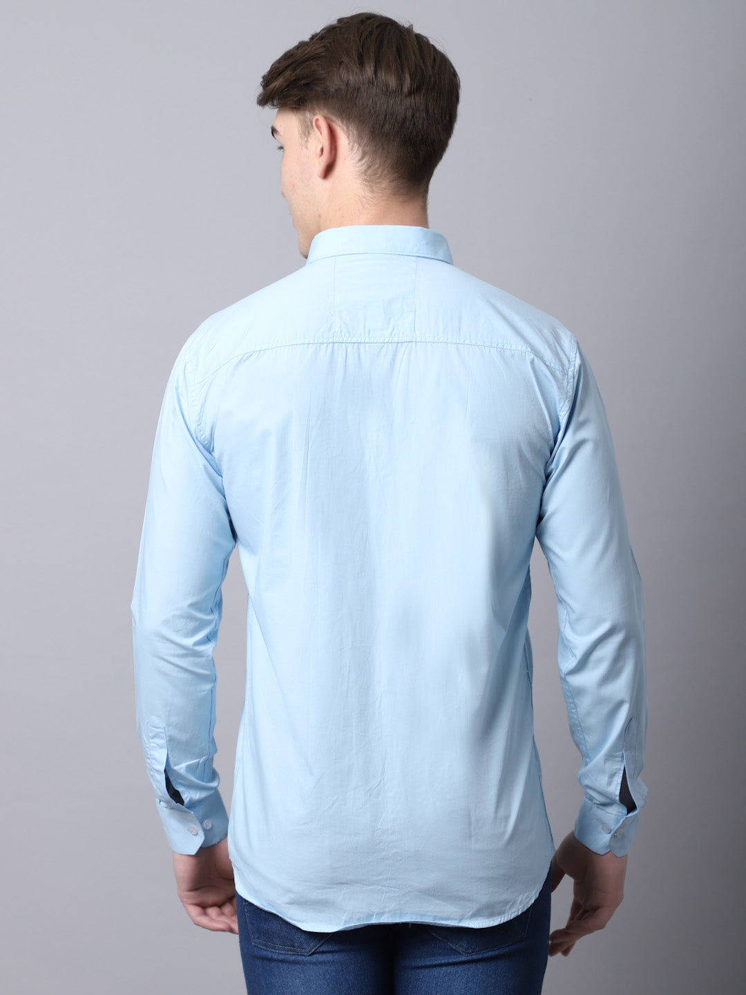 Majestic Man trendy Casual Solid Shirt - Sky Blue