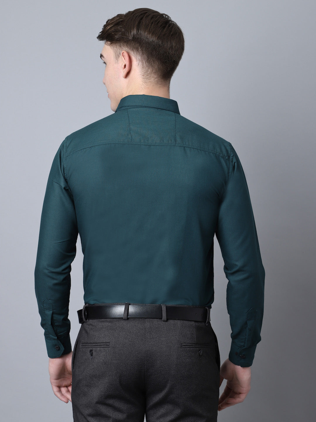Majestic Man Versatile Solid Formal Shirt - Dark Green