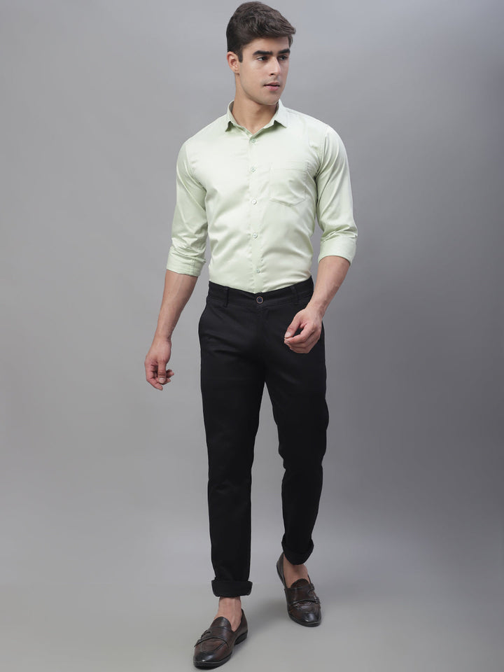 Paramount Pure Cotton Solid Shirt - Light Green