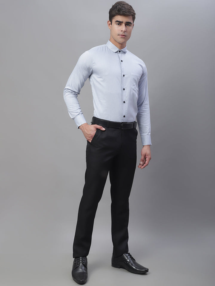 Tailored fit & Comfortable Solid Cotton Shirt - Ice Blue
