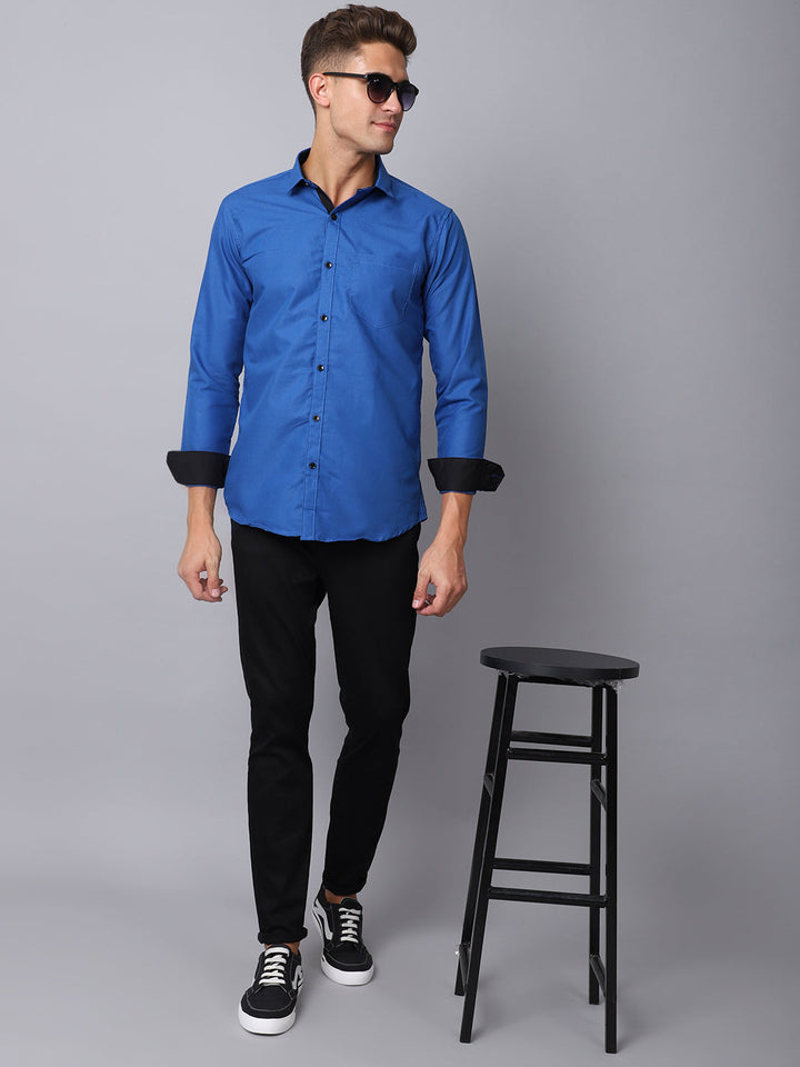 Appriciable Casual Solid Shirt - Royal Blue