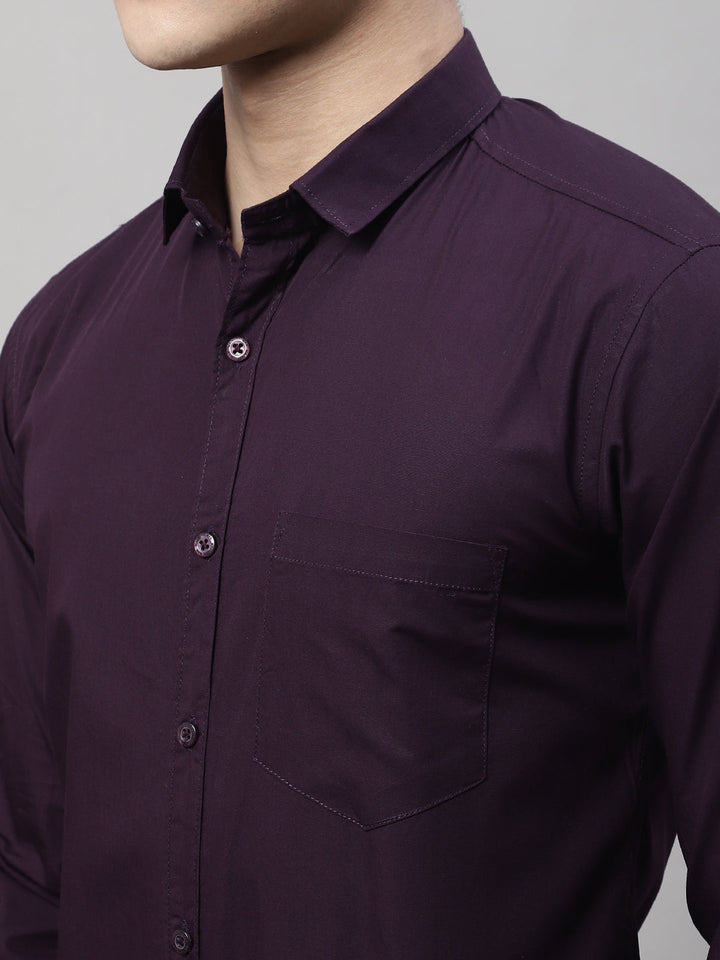 Groovy Pure Cotton Solid shirt - Purple