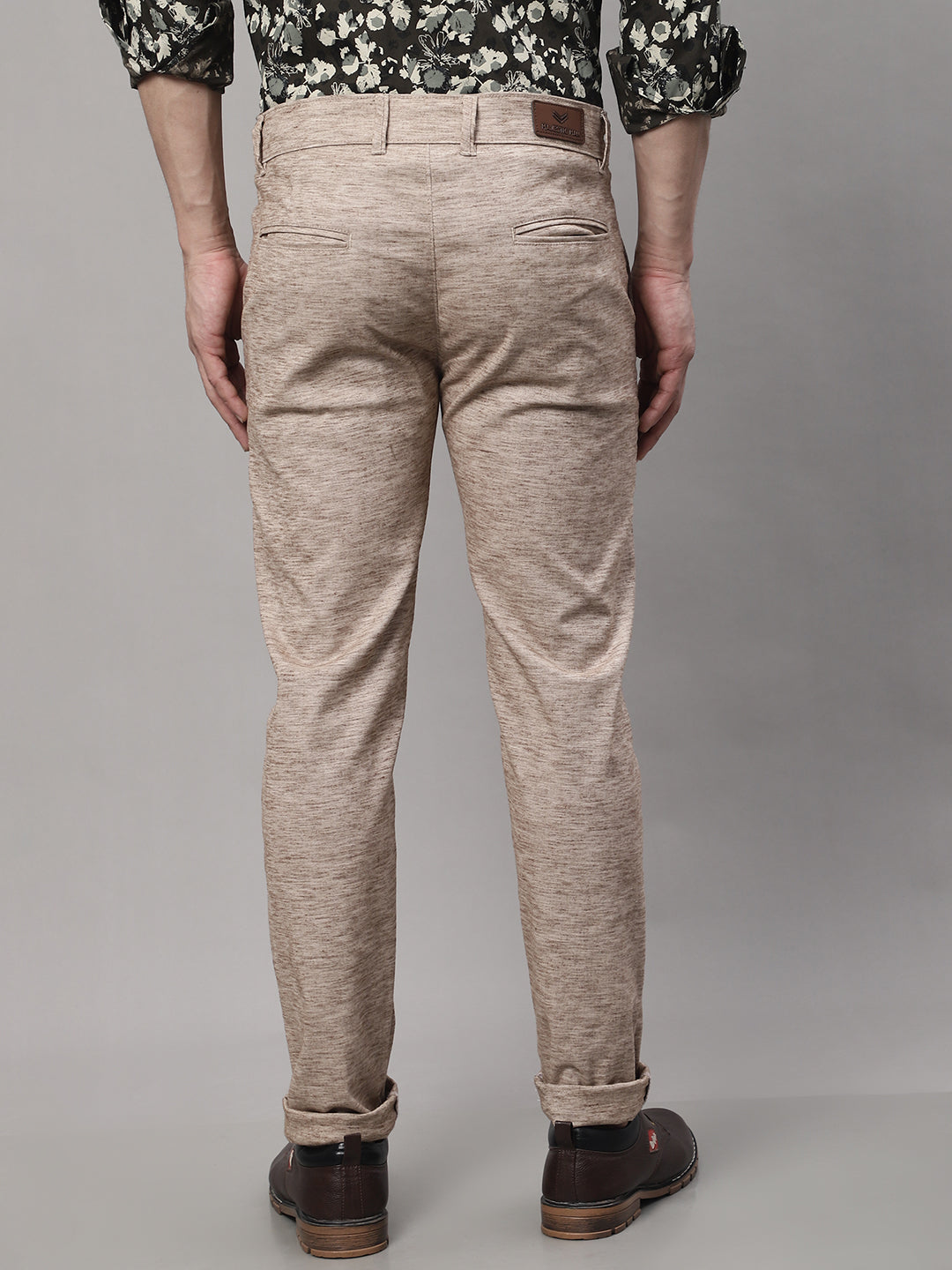 Trendy Slim Fit Cotton Blend Casual Trouser