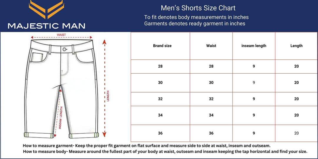 Majestic Man Regular fit Striped Shorts for Men - Beige